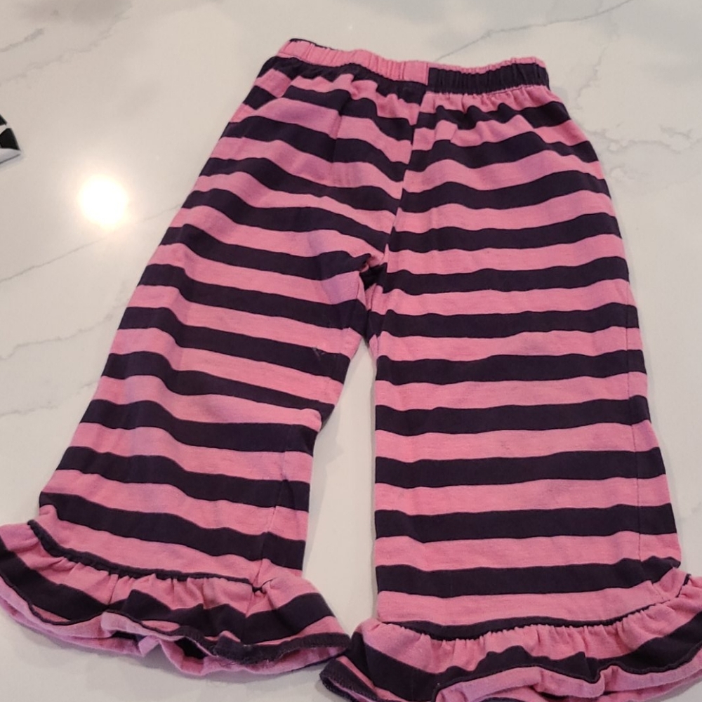 Pink and navy striped pants